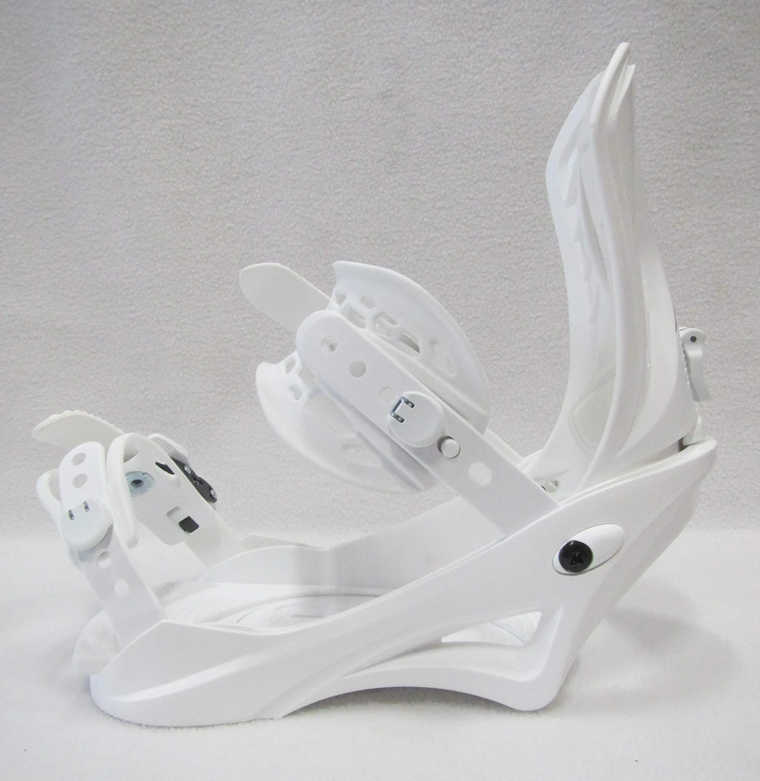 ALTITUDE" Snowboard BINDINGS (White) L/XL (Men 8.5-13 Women 9.5 ) Compatible with 4X4, Burton 3D, Burton EST