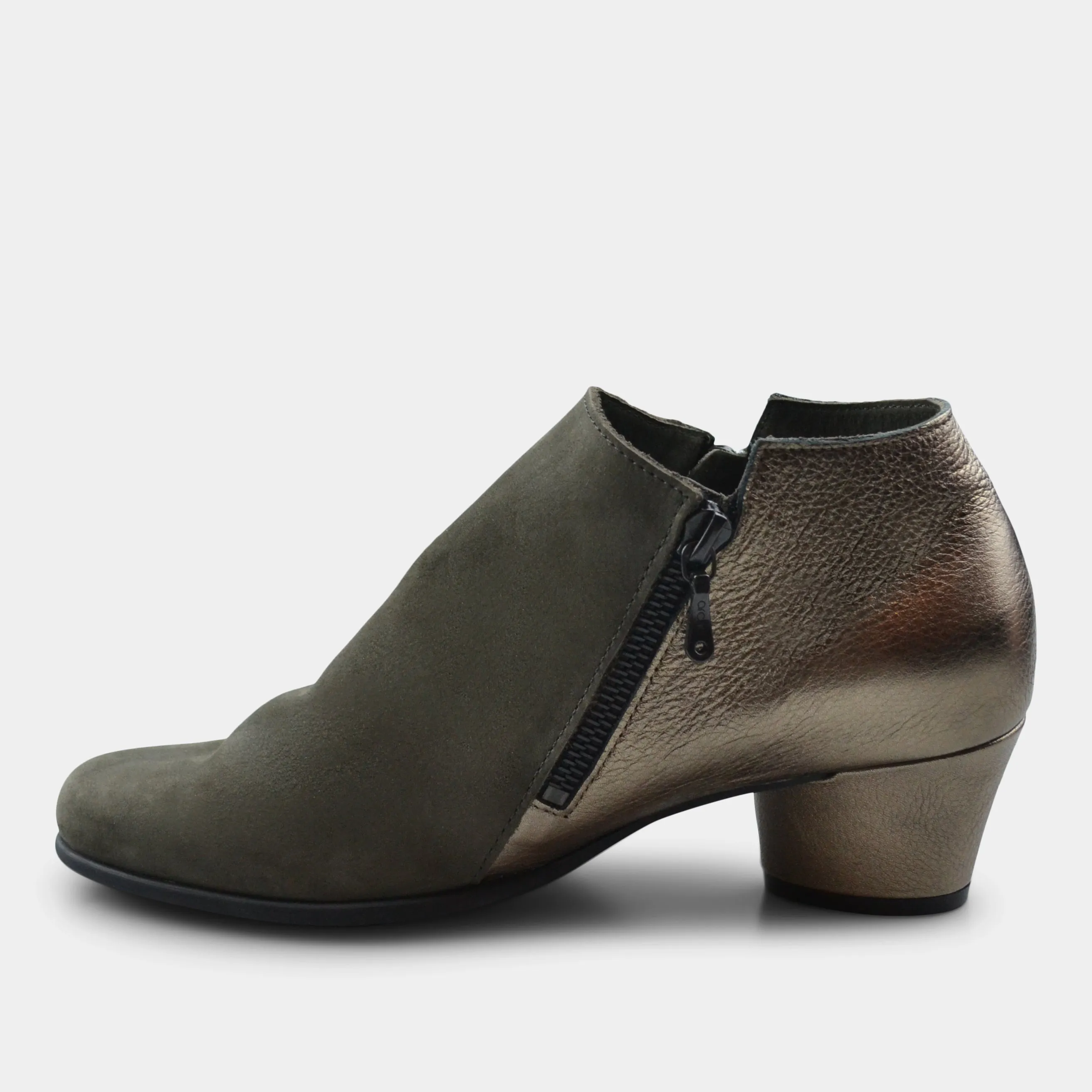 ARHCE MUSHKA BOOTIE IN GREEN SUEDE