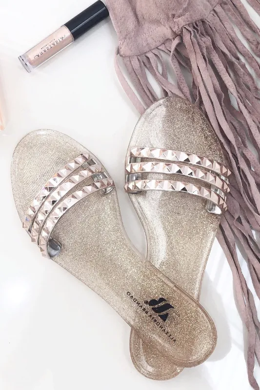 Aria B Rose Gold Slides