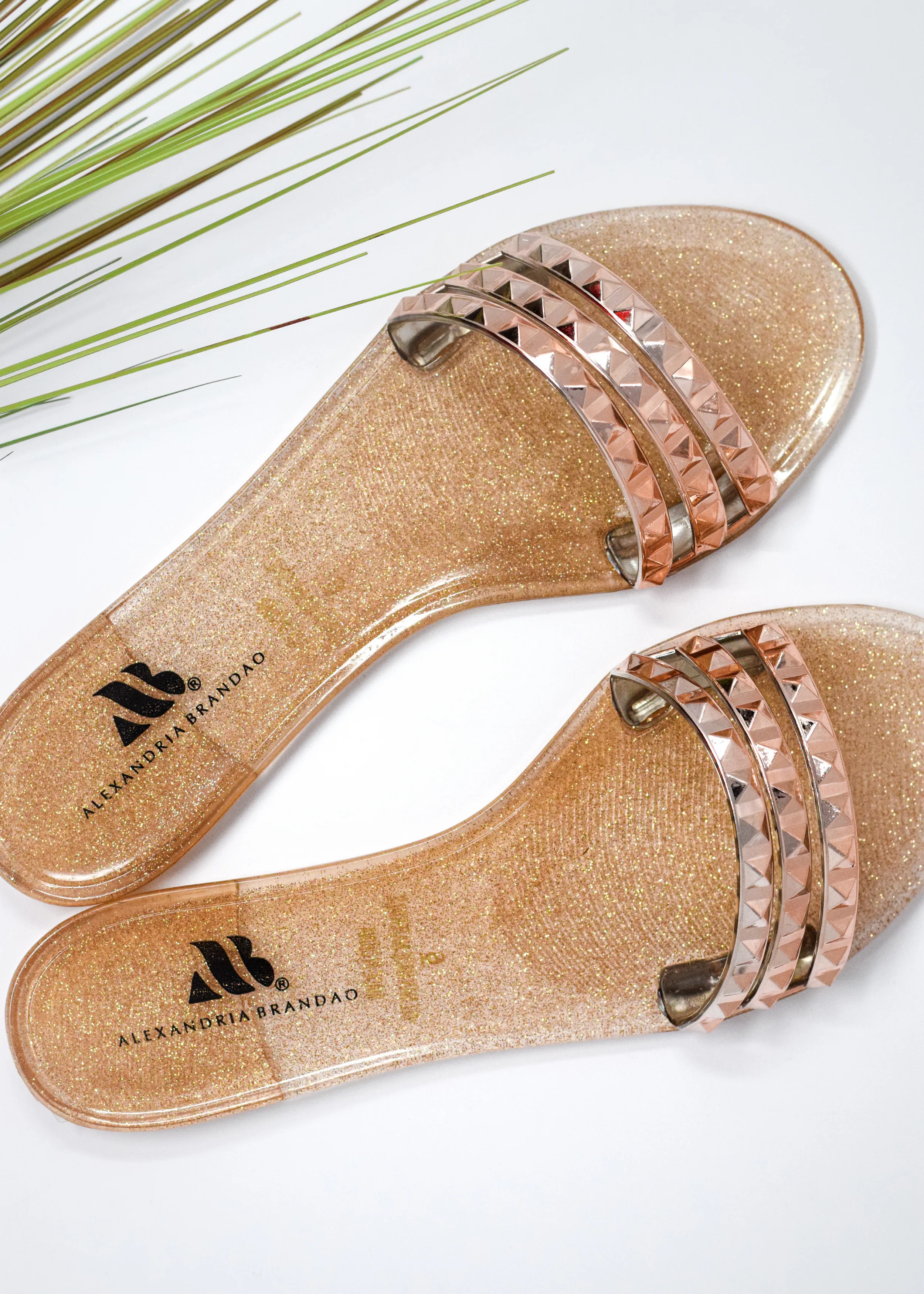 Aria B Rose Gold Slides