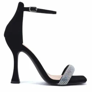 Black Open Toe Heels