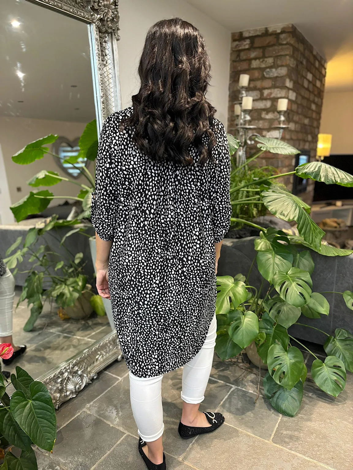 Black Speckled Tunic Gloria