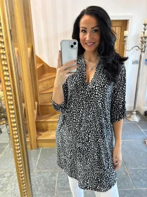 Black Speckled Tunic Gloria