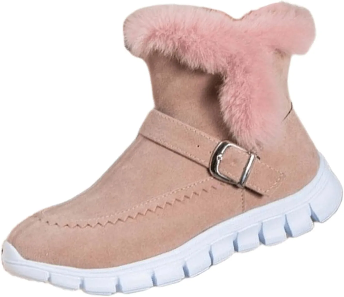 Boots For Women Ankle Booties Dressy Warm Snow Winter Boots Casual Trendy Comfortable Slip On Fur Lined Loafers Shoes