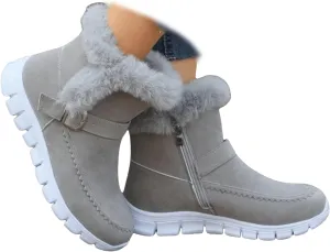 Boots For Women Ankle Booties With Fur Lined Snow Boots Anti-Slip Outdoor Winter Boots Warm Comfortable Loafers Shoes