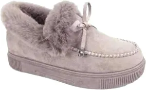 Boots For Women Ankle Booties With Fur Lined Winter Snow Boots Warm Casual Fashion Slip On Comfortable Loafers Shoes