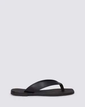 CALA LIONGA SANDALS BLACK LEATHER