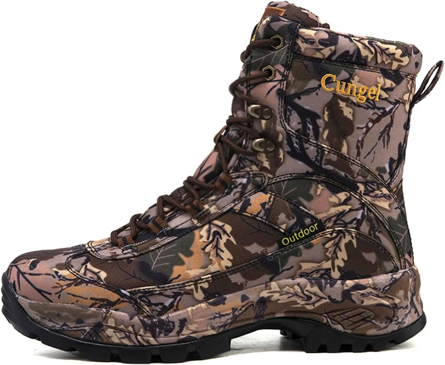 Camo Hiking Boots for Men Waterproof Slip-Resistant Durable Breathable Hunting Boots for Men Perfect for Outdoor Activities Mens Hunting Shoes Heavy Duty Camouflage Boots