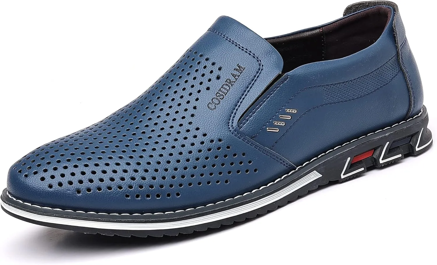 COSIDRAM Mens Casual Shoes Slip on Loafers Lightweight Hollow Out Breathable Male Shoes