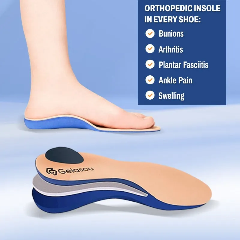 Cuzcare Orthopedic Men Shoes Arch Support Breathable Comfortable Lightweight Anti-Skid Chic Shoes
