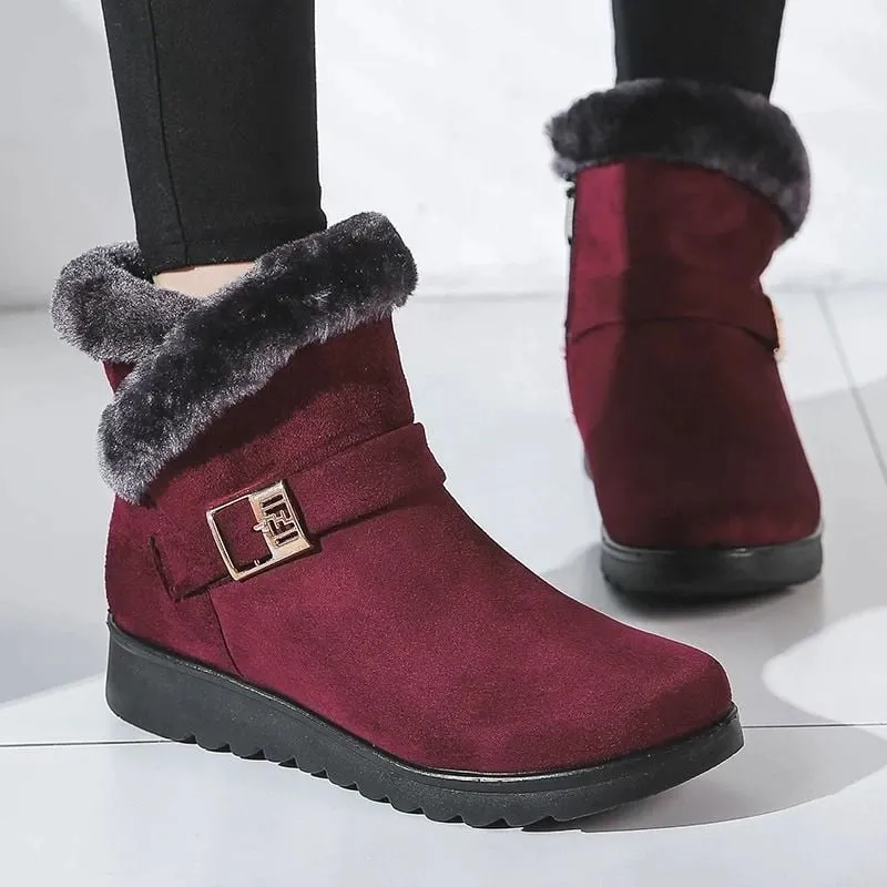 Cuzcare Orthopedic Women Boots Super Warm Fur Lined Comfortable Winter Boots