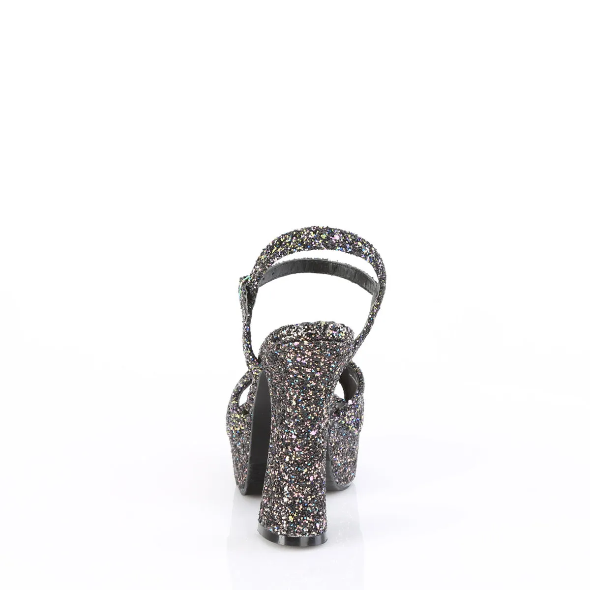 DOLLY-09 DemoniaCult Black Glitter Sexy Women's Sandals (Alternative Footwear)