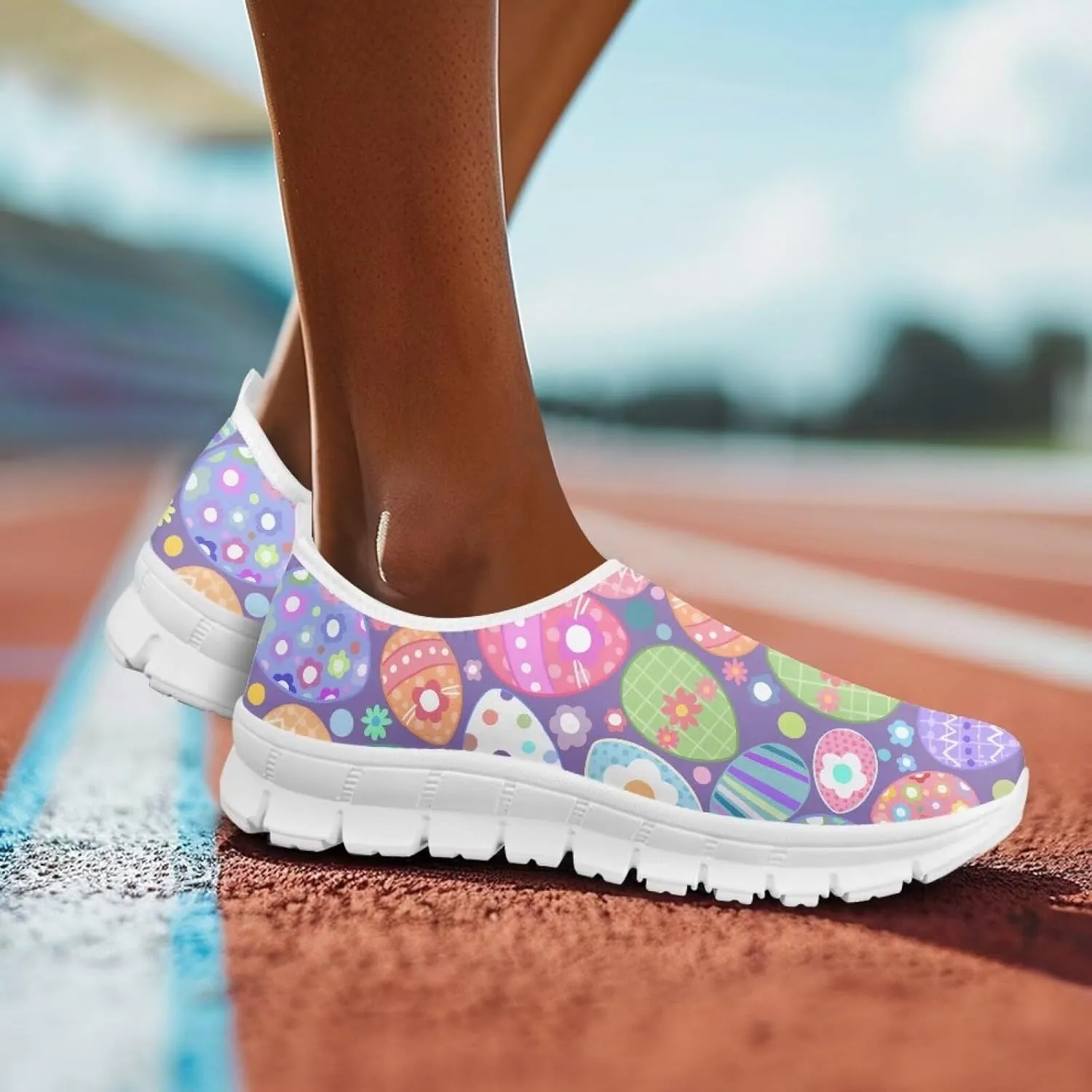Doojoayie Slip On Walking Shoes for Women Comfy Workout Casual Shoes Holiday