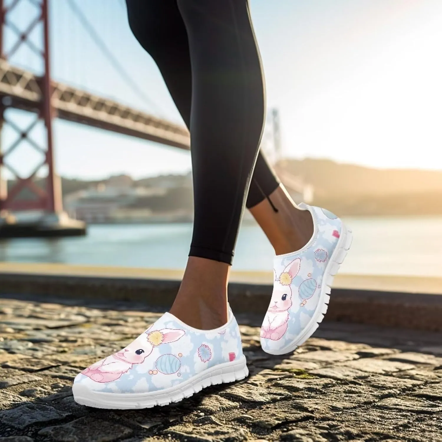 Doojoayie Slip On Walking Shoes for Women Comfy Workout Casual Shoes Holiday