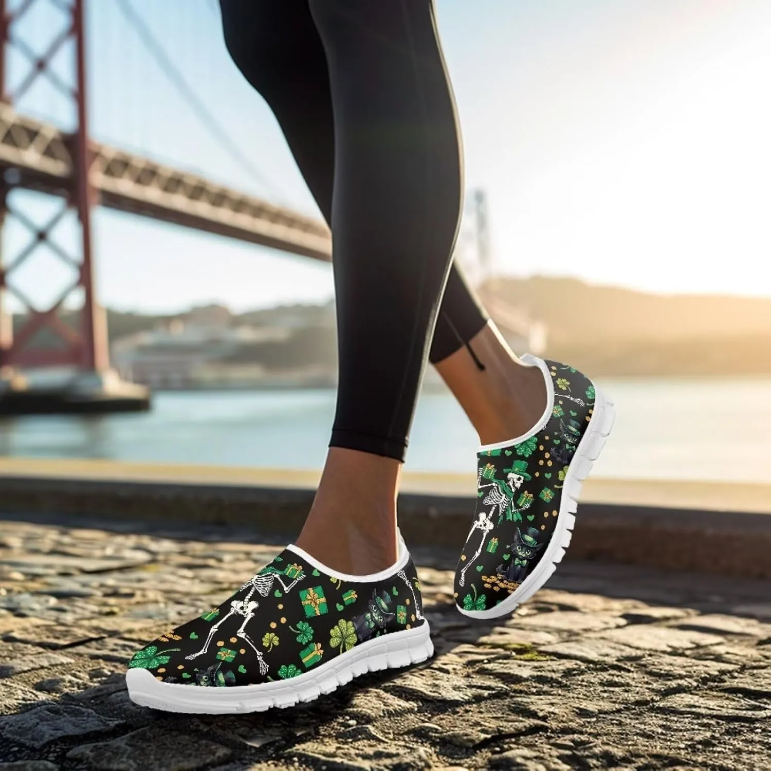 Doojoayie Slip On Walking Shoes for Women Comfy Workout Casual Shoes Holiday