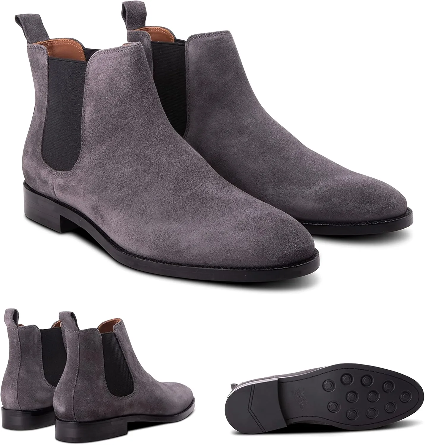 Dunross & Sons Men Jayden Chelsea Boot, Comfortable Leather Boot