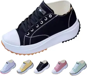Elsvia Orthopedic Canvas Hike Platforms Sneakers, Elsvia Orthopedic Canvas Hike Platform Sneakers Shoes for Women