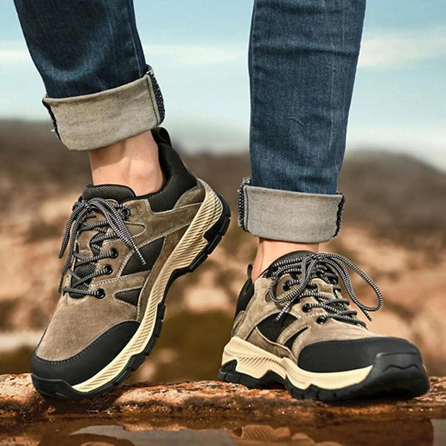 Fashion Summer Men Sports Shoes Flat Soft Sole Non Slip Elastic Lace Up Mesh Breathable Running Hiking Casual Style Sneaker Men 9