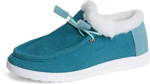 Faux Fur Boots Purple Women's Winter Snow Boots Slip on Insulated Fur Lined Lightweight Cold Weather Warm Ankle Booties Comfortable Outdoor Walking Shoes