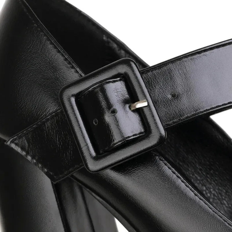 Funki Buys | Shoes | Women's High Heel Chunky Platform Shoes
