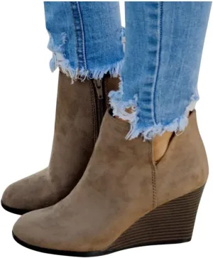 Gibobby Ankle Booties for Women Low Heel Dressy Fashion Pointed Toe Faux Stacked Chunky Heels Side Zipper Booties Shoes
