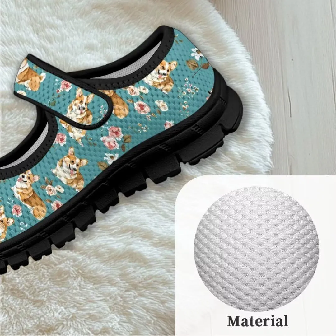 Girl's Mary Jane Shoes Toddler Mesh Sneaker Lightweight Casual Shoes with Magic Sticker