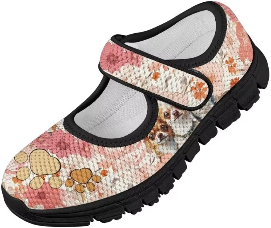 Girl's Mary Jane Shoes Toddler Mesh Sneaker Lightweight Casual Shoes with Magic Sticker