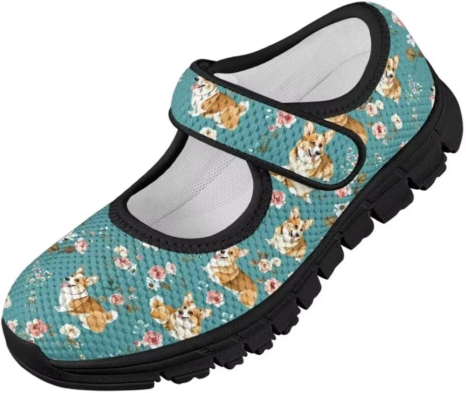 Girl's Mary Jane Shoes Toddler Mesh Sneaker Lightweight Casual Shoes with Magic Sticker