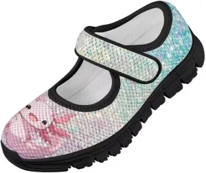 Girls Mesh Sneaker Toddler Mary Jane Shoes Lightweight Casual Shoes for Running Vacation