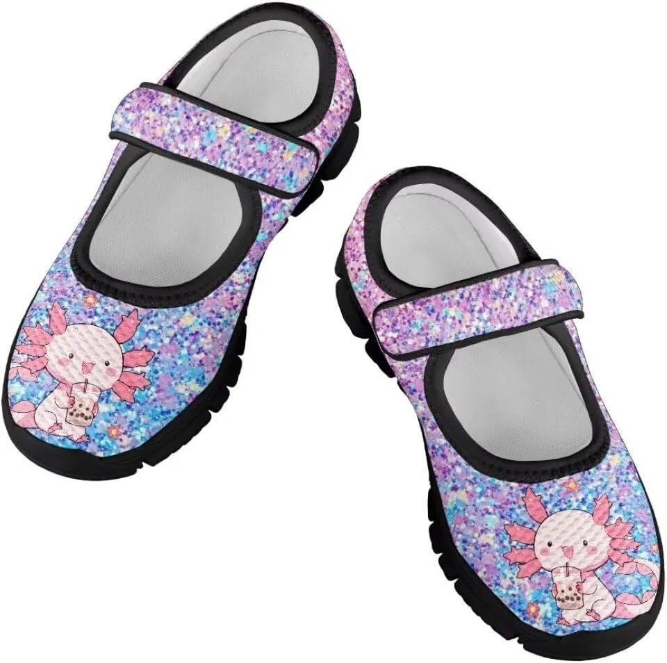 Girls Mesh Sneaker Toddler Mary Jane Shoes Lightweight Casual Shoes for Running Vacation