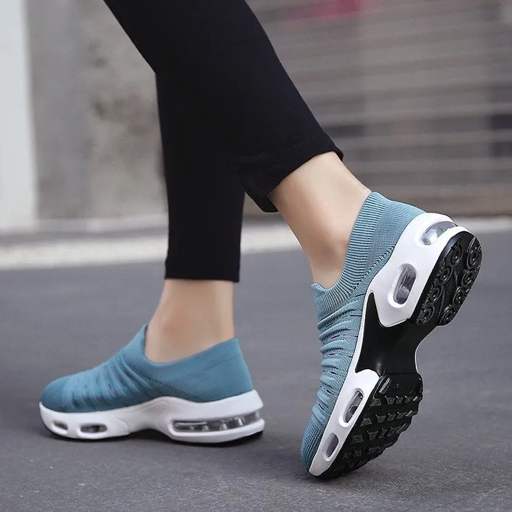 GroovyWish Orthopedic Shoes Women Breathable Slip-on Sneakers Air Cushion Mesh Leisure