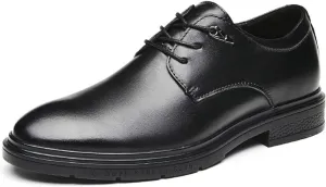 HASMI Leather Shoes Men's Breathable Business Dress Shoes Korean Style British Style Shoes Heightened Leather Shoes Casual Shoes
