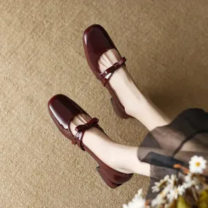 Hnzxzm Women's Shoes New 2024 Autumn Low Heels Bowknot Shallow Cut Ballet Single Shoes Women's Mary Jane Shoes Ladies Zapatos De Mujer