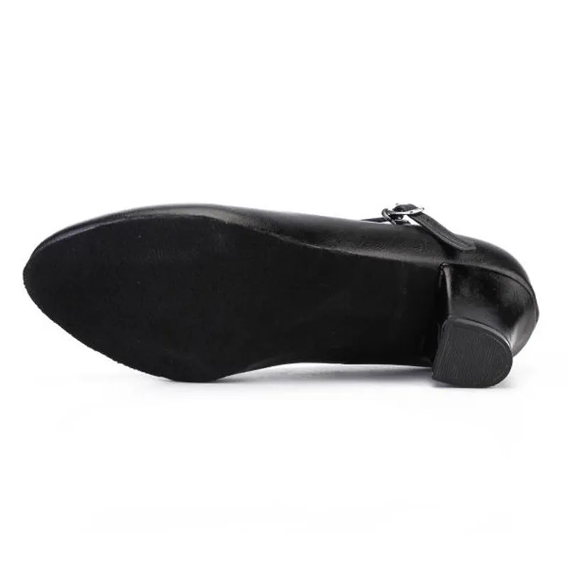 HW Women's Leatherette 4/4.5cm Ballroom Dance Shoes Flat Dance Shoes Swing Dance Shoes