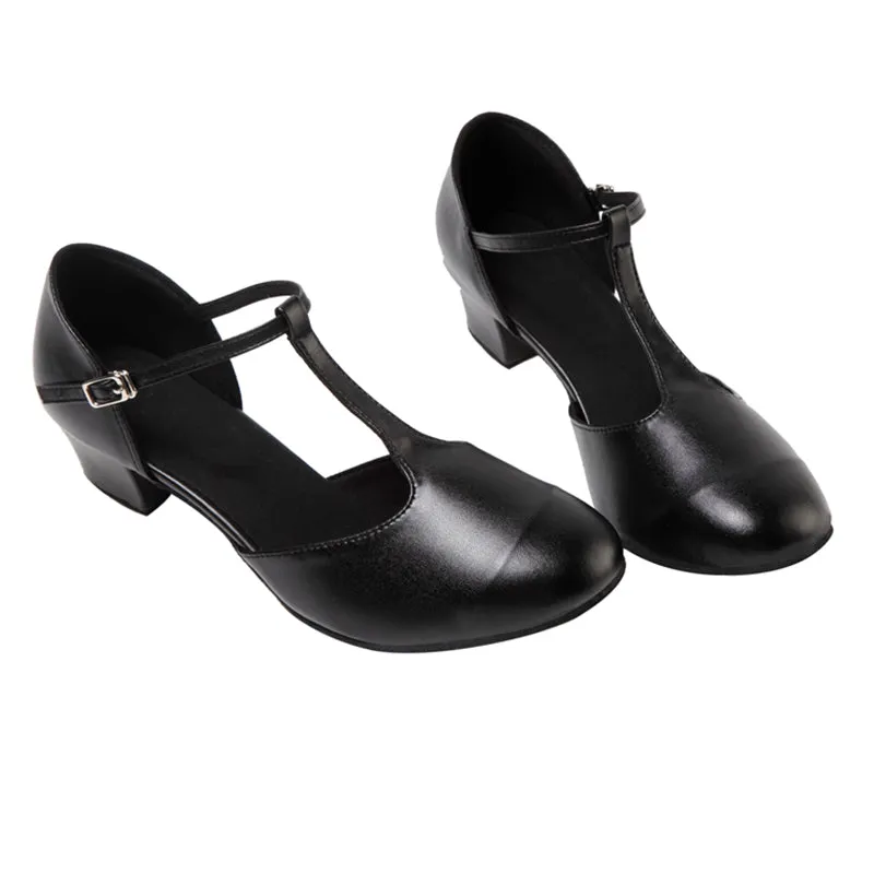 HW Women's Leatherette 4/4.5cm Ballroom Dance Shoes Flat Dance Shoes Swing Dance Shoes