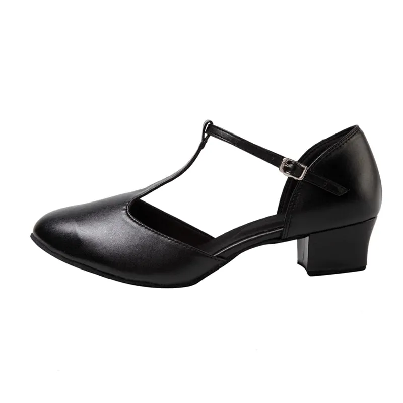 HW Women's Leatherette 4/4.5cm Ballroom Dance Shoes Flat Dance Shoes Swing Dance Shoes