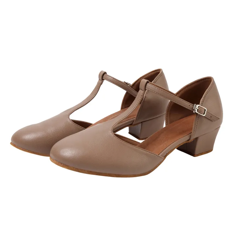 HW Women's Leatherette 4/4.5cm Ballroom Dance Shoes Flat Dance Shoes Swing Dance Shoes