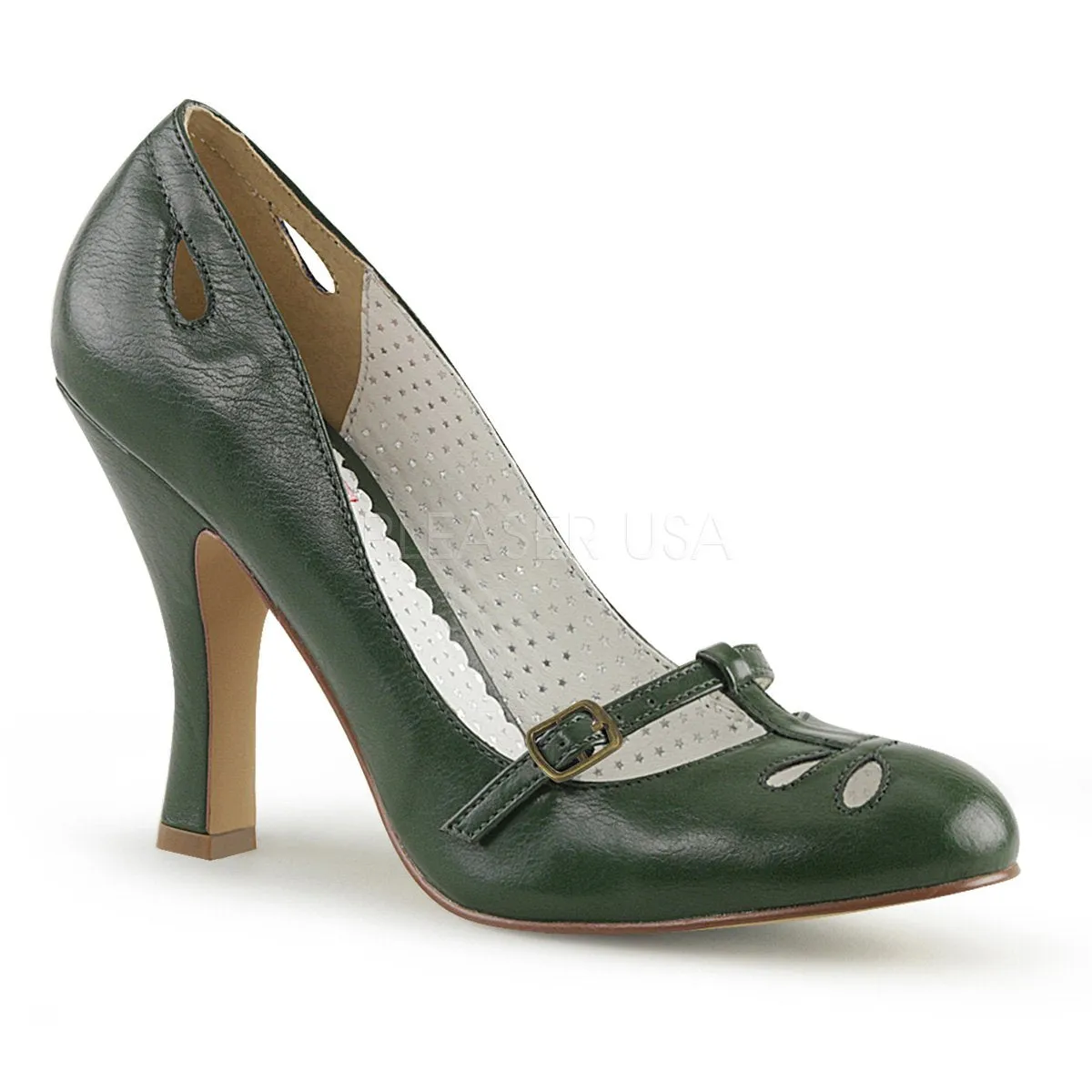 Instep Strap Mary Jane Pump with Cut Out Design 4-inch Heel PS-SMITTEN-20