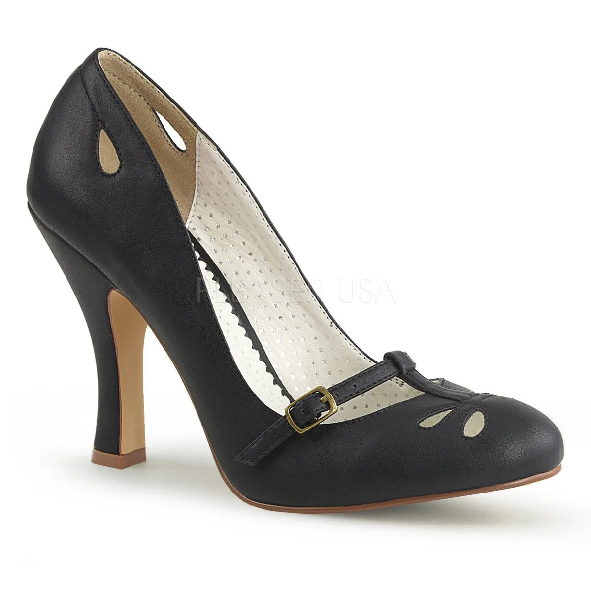 Instep Strap Mary Jane Pump with Cut Out Design 4-inch Heel PS-SMITTEN-20
