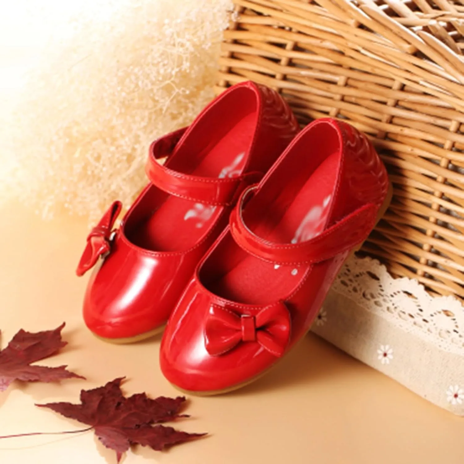 IWIHMIV Girls Shoes Girls Dress Shoes Girls Toddler Little Ballet Shoes Flower Girls Mary Jane Flat Dress Shoes Party Wedding