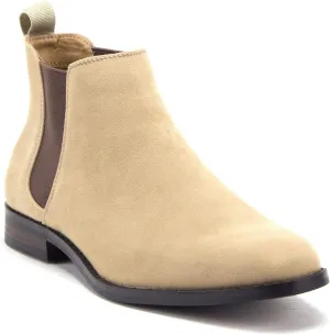 Jazam Men's B-2963 Chuck Nubuck Suede Pull-On Round Toe Chelsea Boots