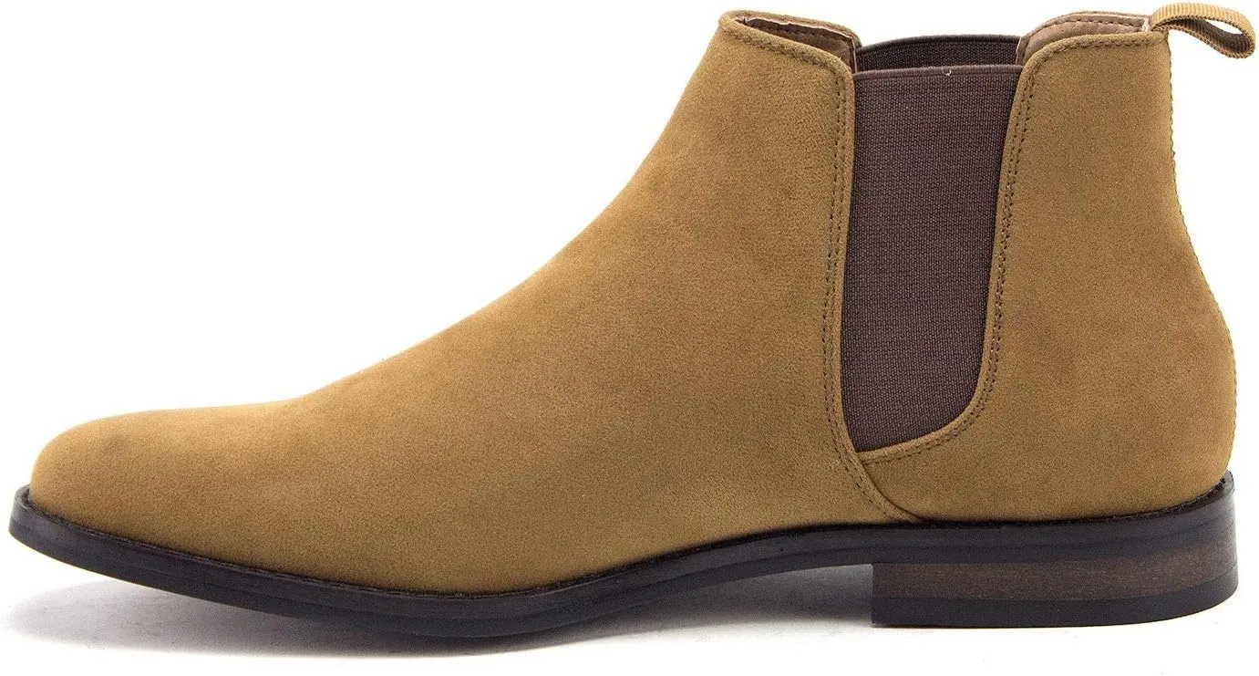 Jazam Men's B-2963 Chuck Nubuck Suede Pull-On Round Toe Chelsea Boots