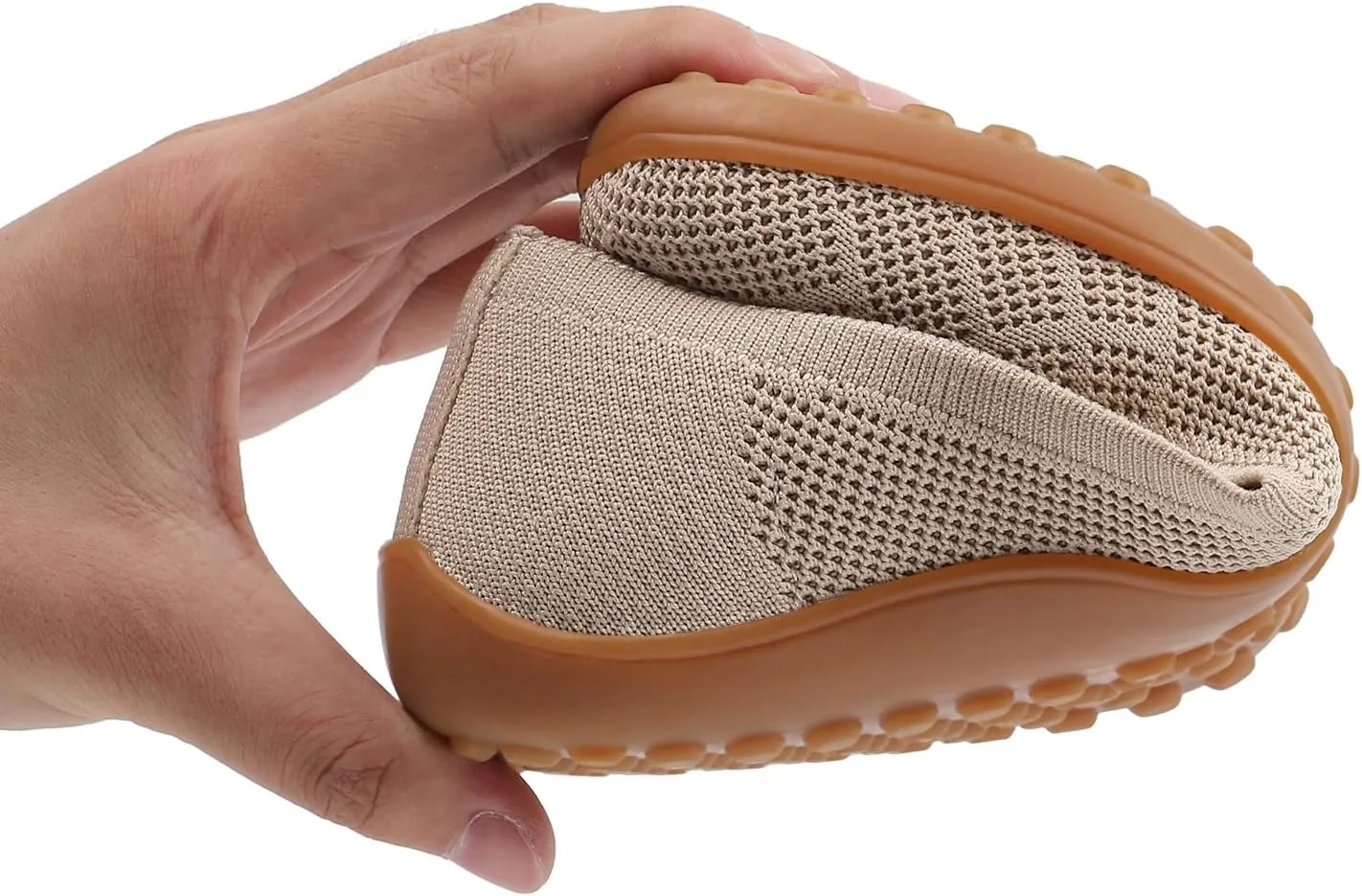 KBZone Womens Flat Shoes Round Toe Knit Ballet Flat Comfort Dressy Flat Walking Shoes