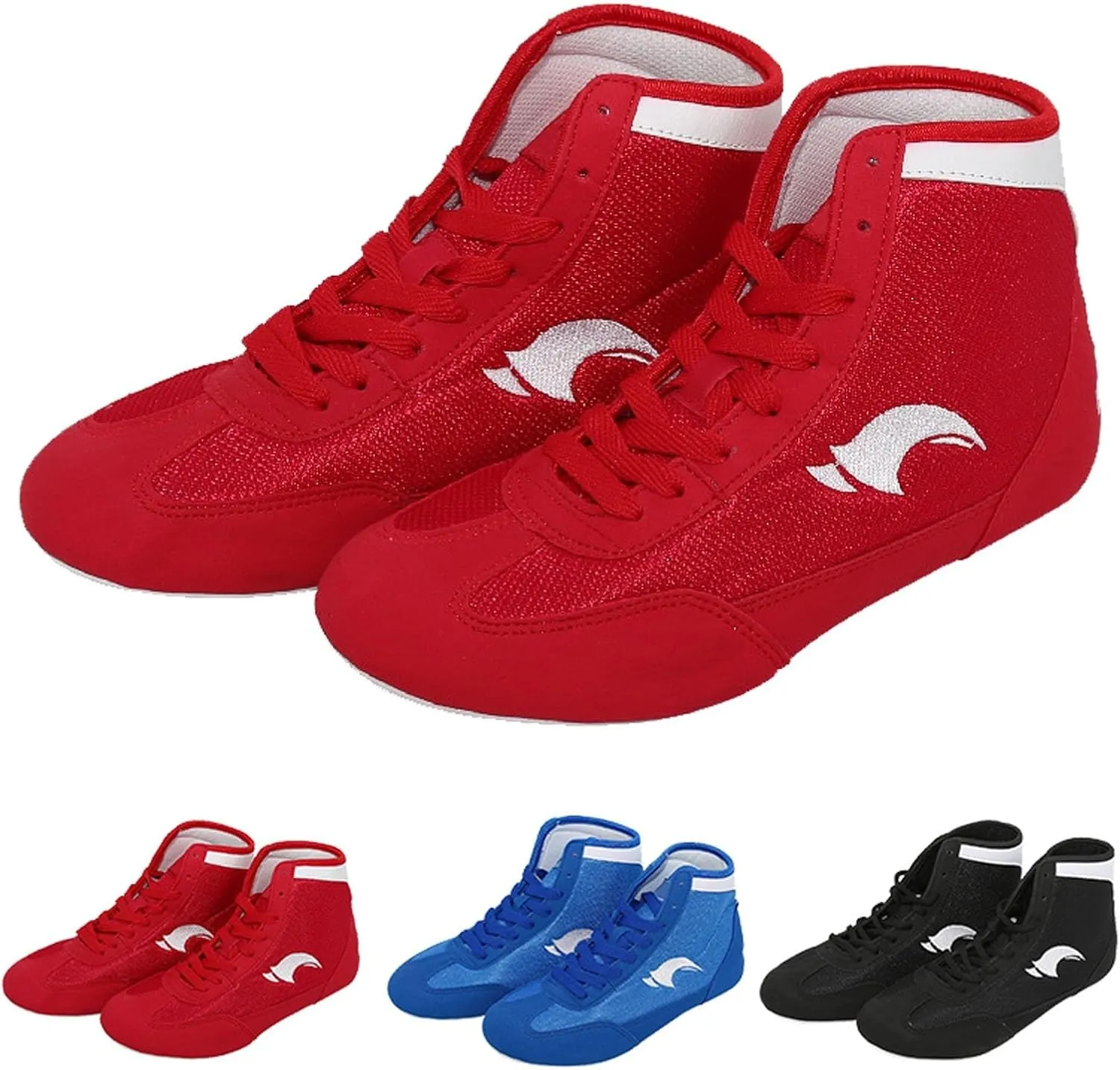Kids Boys Girls High Top Boxing Shoes Wrestling Training Wrestling Shoes Long Boots Competition Training House