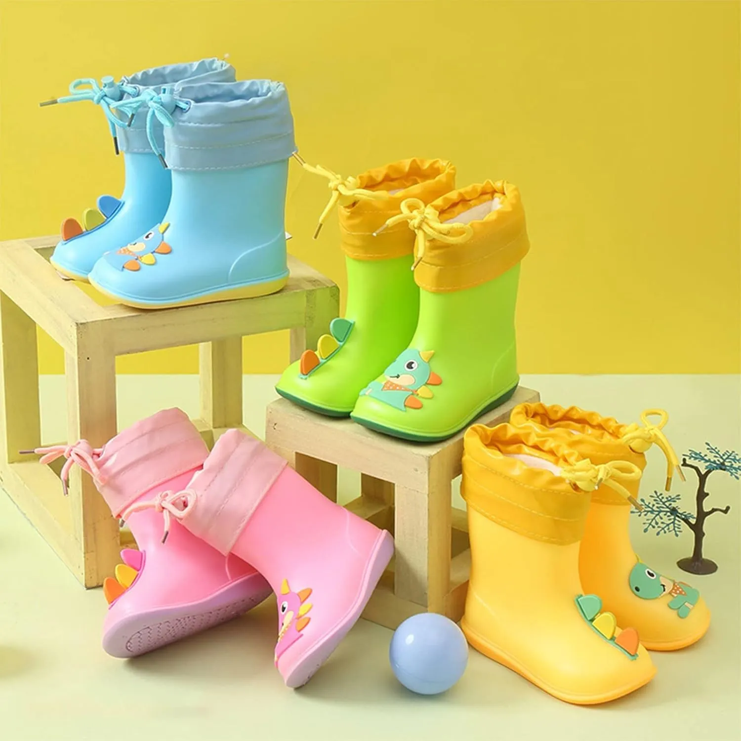Kids Rain Boots Outdoor Waterproof & Insulated Winter Boots for Girls & Boys Toddler Kids Waterproof Boots