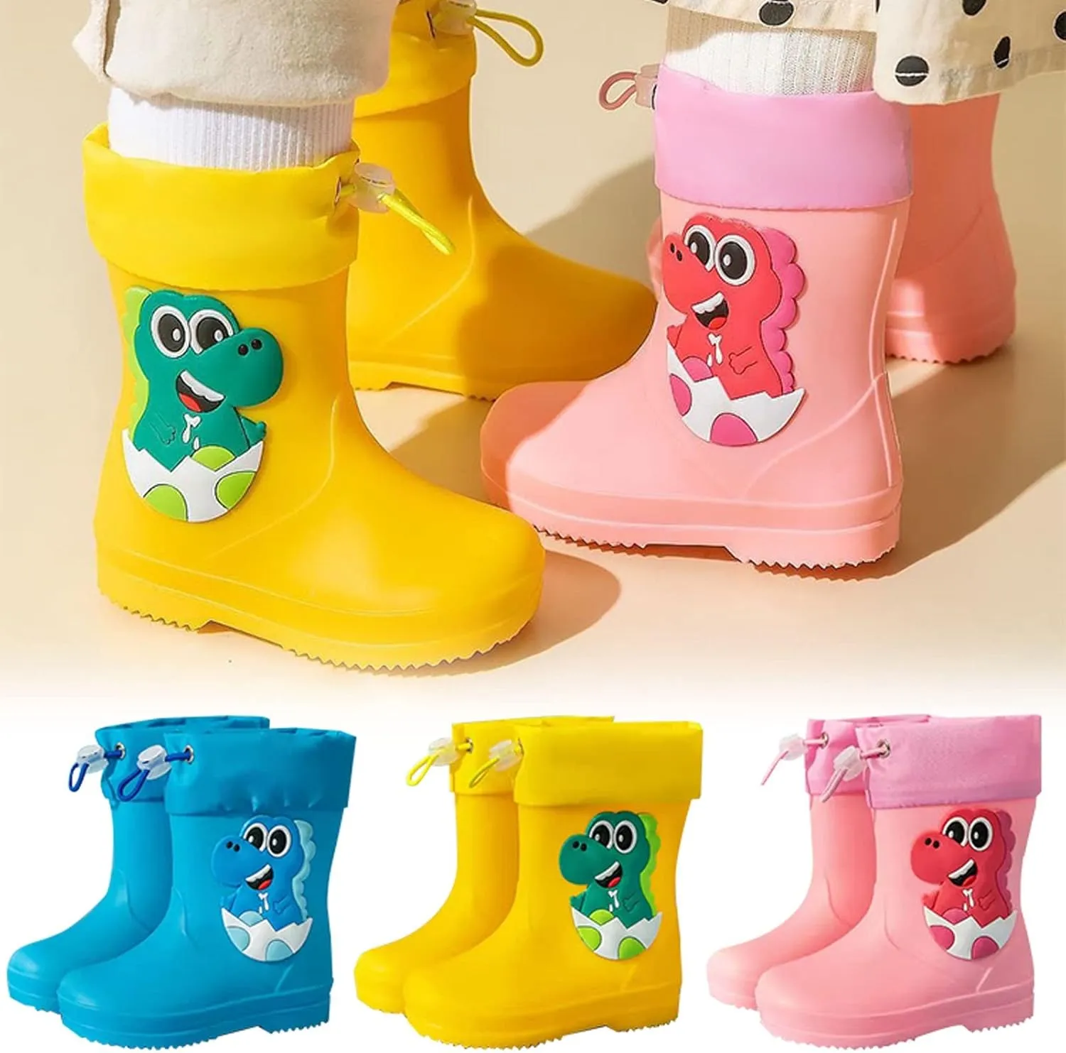 Kids Rain Boots Outdoor Waterproof & Insulated Winter Boots for Girls & Boys Toddler Kids Waterproof Boots