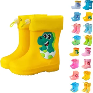 Kids Rain Boots Outdoor Waterproof & Insulated Winter Boots for Girls & Boys Toddler Kids Waterproof Boots