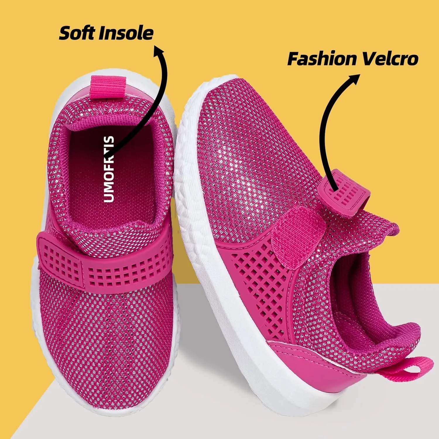Kids' Sneakers Lightweight Breathable Walking Shoes Fashion Tape for Boys Girls Casual Shoes