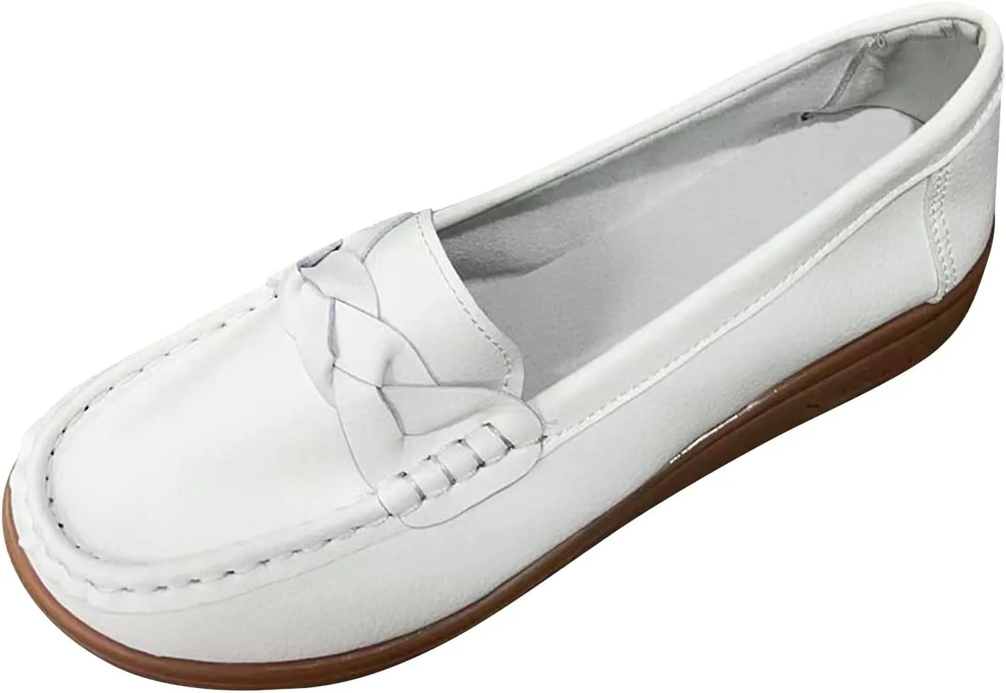 Ladies Fashion Multicolor Leather Shoes Soft Sole Flat Casual Shoes Cute Casual Shoes for Women