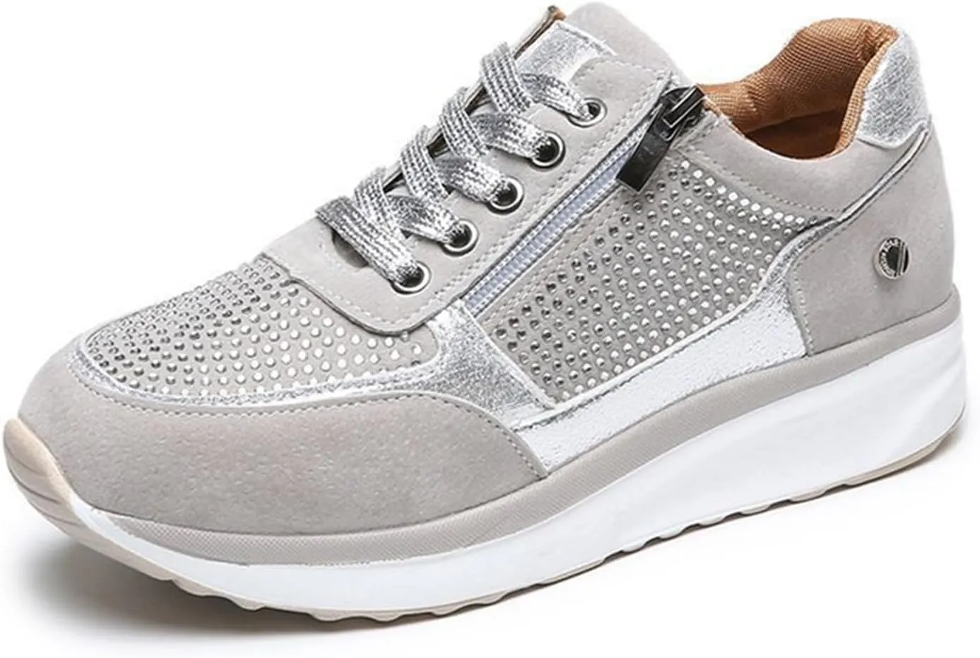 Lausiuoe Sneakers For Women Slip On Arch Support Sneakers Fashion Comfortable Non-Slip Gym Sports Running Walking Shoes